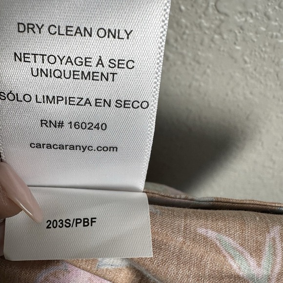 Cara Cara Tisbury Midi Skirt Size 2 Tisbury Midi Orange Floral Picante Baroque - Picture 7 of 12